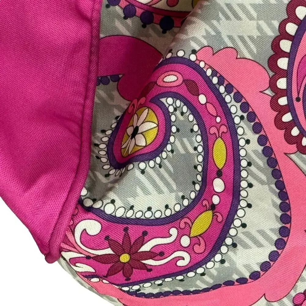 Vera Bradley Pink Paisley Laundry Bag Large Shoulder Bag Duffle Drawstring